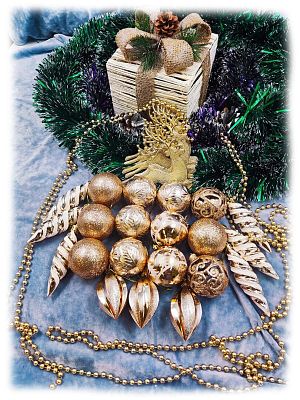 Набор шаров  см 27 шт шампань Р-2035Sh