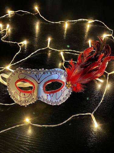 Карнавальная маска см белая PL2020W фото 2 Карнавальная маска см белая PL2020W фото 2