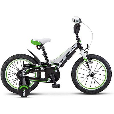 Велосипед детский  STELS PILOT 180 16" 9" черно-зеленый LU074700 