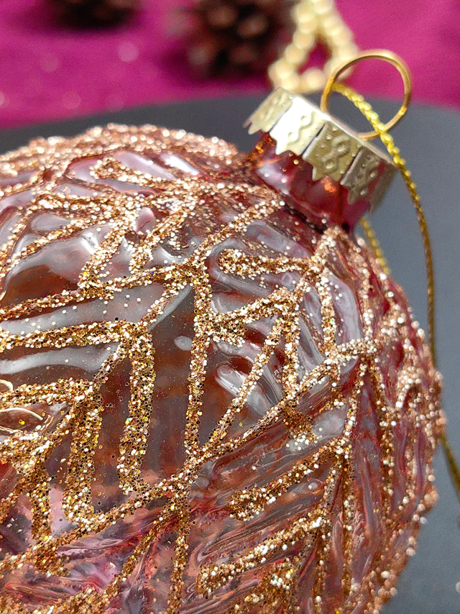 Шар лавандовый розовый 8 см, стекло Merry Green MG24115 фото 4 Шар лавандовый розовый 8 см, стекло Merry Green MG24115 фото 4