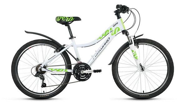 Велосипед горный FORWARD Rivera 1.0 24" 14" 18 ск. белый глянцевый FORWARD Rivera 1.0 14" белый глян