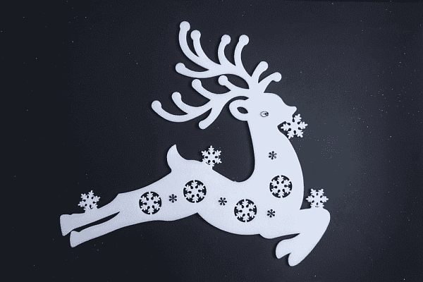 Олень  40x40 см 1 шт белый  2018-019