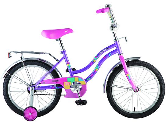 Велосипед детский Novatrack TETRIS 18" 10,5"  ск. фиолетовый 181TETRIS.VL8 