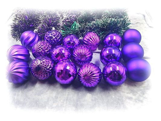 Набор шаров 8 см 18 шт фиолетовый MAS86-8PUR
