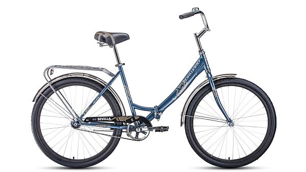 Велосипед городской складной FORWARD SEVILLA 26 1.0 26" 18,5" 1 ск. серый/серебристый RBK22FW26808 2