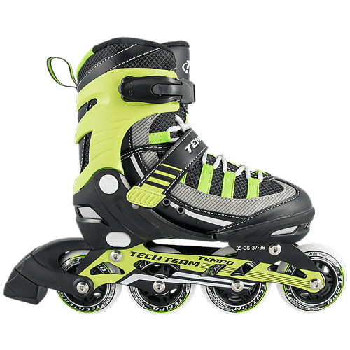 													Роликовые коньки Tech Team Tempo, 39-42 Black - Light Green, , 00010977