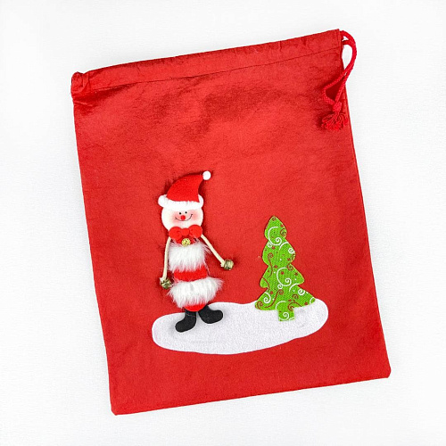 													Мешочек для подарков 36x45 см красный  9817401