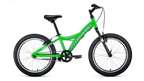 Велосипед детский  FORWARD COMANCHE 1.0 20" 10,5" ярко-зеленый/белый RBKW11601003 2021