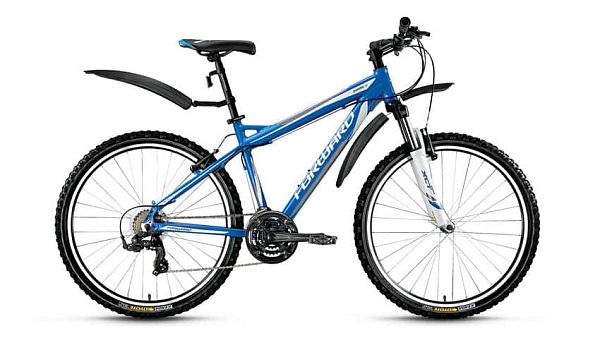 Велосипед горный FORWARD Quadro 1.0 26" 17" 21 ск. синий глянцевый FORWARD Quadro 1.0 17" синий глян