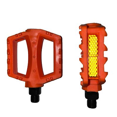 Педали для детских велосипедов Vinca sport VP 620, 83x77x26 мм, пластик с шипами, 1/2", шариковые/на