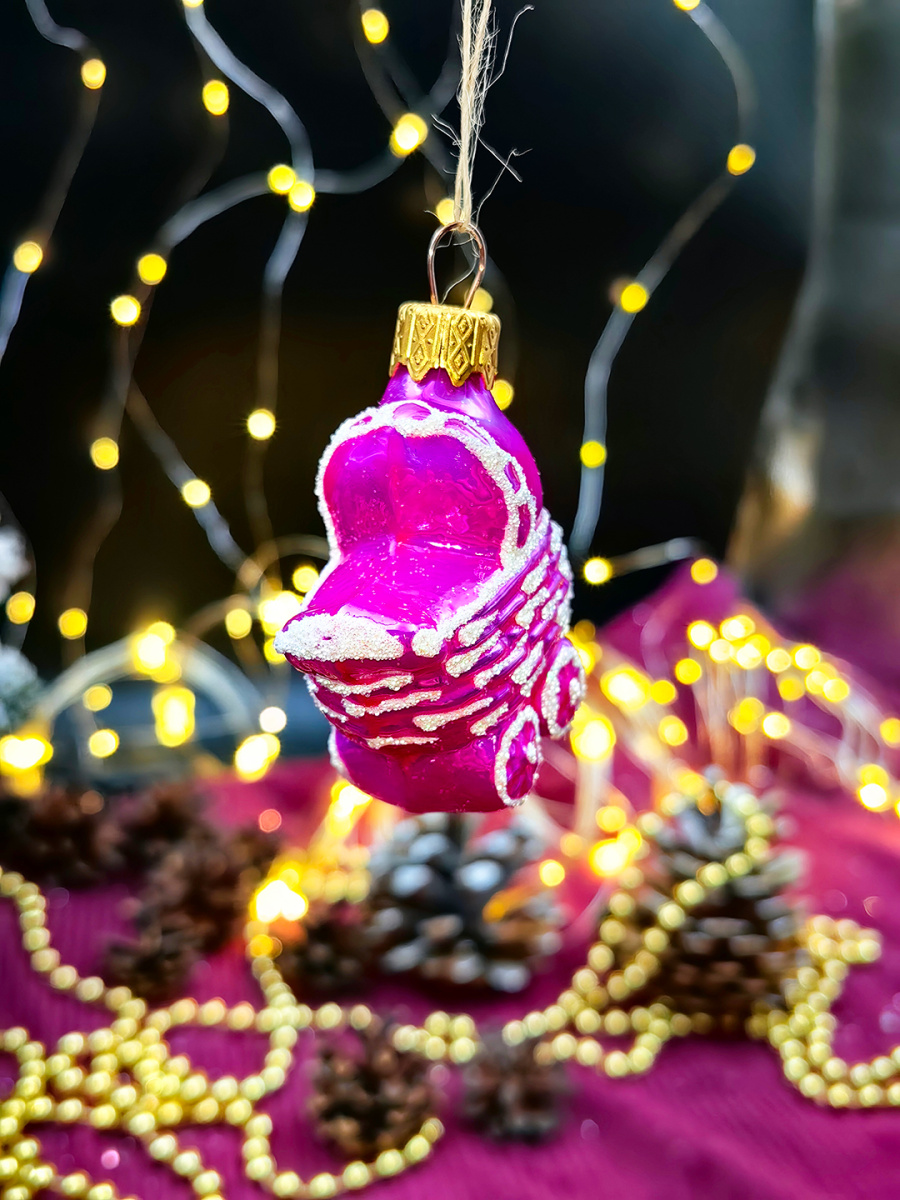 Елочная игрушка Коляска розовый 5 см, стекло // коляска фото 2 Елочная игрушка Коляска розовый 5 см, стекло // коляска фото 2