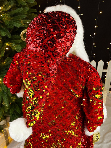 													Дед Мороз  90 см красный, золотой S1059-36 фото 4