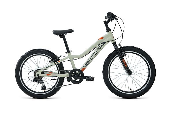 Велосипед горный FORWARD Twister 1.0 20" 10" 7 (1x7) ск. серый/оранжевый RBKW1J307008 