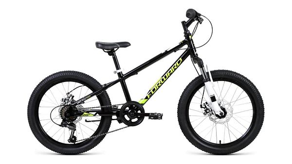 Велосипед горный FORWARD Unit PRO disk 20" 10,5"  ск. черный  2019
