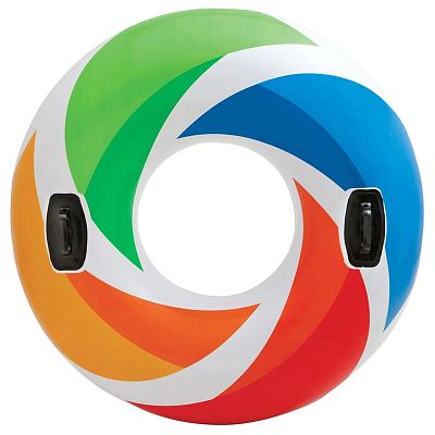 Надувной круг INTEX "Цветной Вихрь" 119 см от 9 лет разноцветный 58202