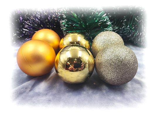 Набор шаров 6 см 6 шт золотой 6006ABC/G