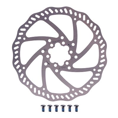 Тормозной диск (ротор) Tektro TR-180-7, 180 мм, под 6 болтов, сталь 1BF000000299 Тормозной диск (ротор) Tektro TR-180-7, 180 мм, под 6 болтов, сталь 1BF000000299