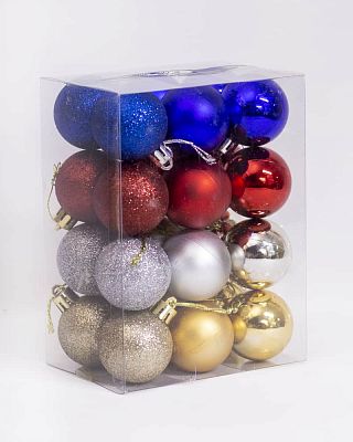 Набор шаров 4 см 24 шт МИКС 4024ABC/MIX