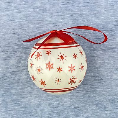 Шар 8 см 1 шт белый 6240-3w