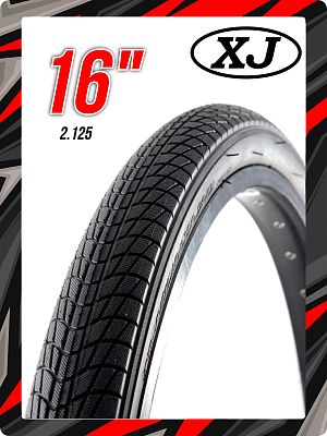 Велопокрышка XJ 16"x2.125   черный КЛ127004 Велопокрышка XJ 16"x2.125   черный КЛ127004