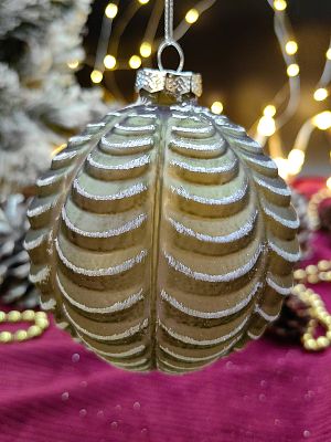 Шар зеленый чай 10 см, стекло Merry Green MG24165