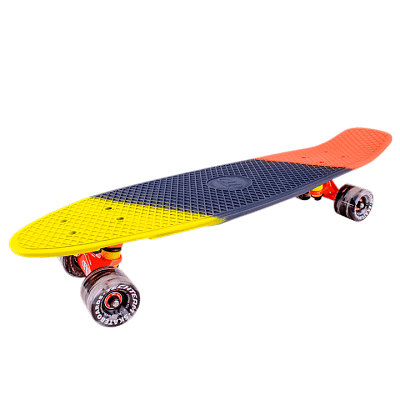 Скейтборд Tech Team TRICOLOR 27" желто-черно-оранжевый NP001154