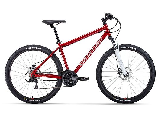 Велосипед горный FORWARD Sporting 3.2 HD 27.5" 19" 24 ск. темно-красный/серебристый RBK22FW27881 202
