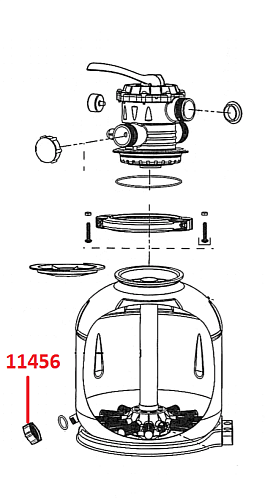 Пробка сливного отверстия для песочных насосов-фильтров 11456 фото 2 Пробка сливного отверстия для песочных насосов-фильтров 11456 фото 2