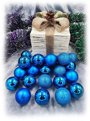 Набор шаров 5 см 24 шт синий WL-5024Blue