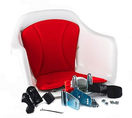 Велокресло переднее на руль Vinca sport бело-красный HTP 020 MILU 00006842