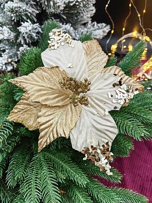 Цветок молочный, шампань d 24 см Р-7539