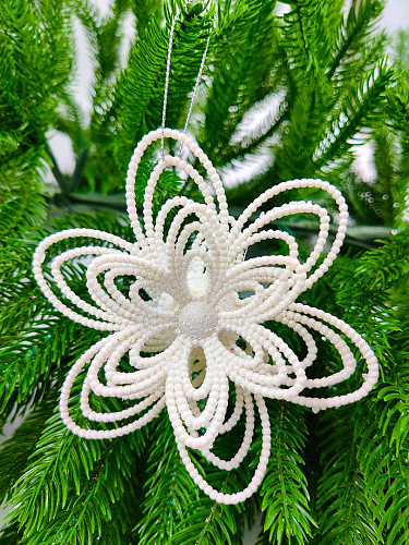 													Цветок белый d  см ZZ-44w фото 3