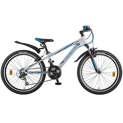 Велосипед горный Novatrack LUMEN 24" 13" 18 ск. серебристый 24AHV.LUMEN.13SL8 
