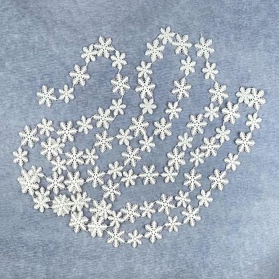 Бусы белый 3 м см SML-19snowflake m-X