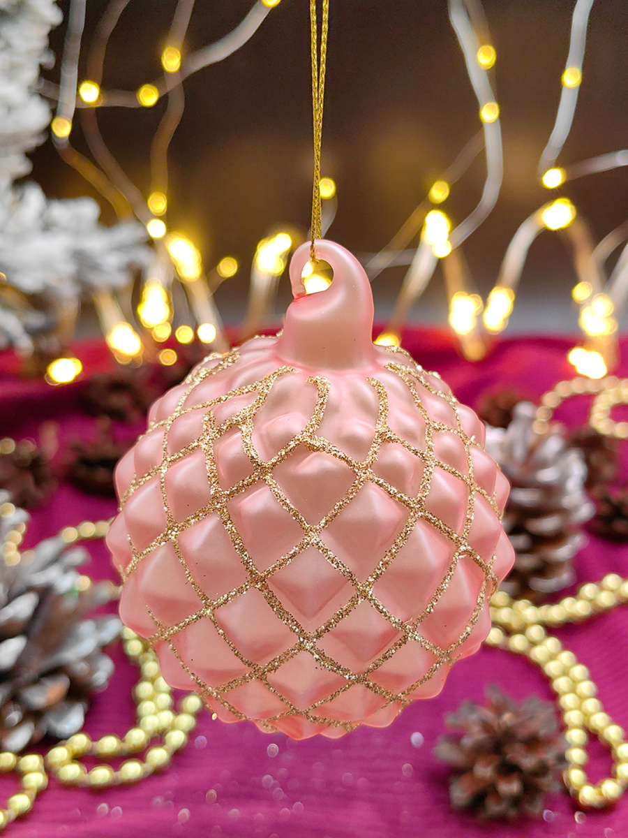 Шар жемчужно-розовый 8 см, стекло Merry Green MG24046 Шар жемчужно-розовый 8 см, стекло Merry Green MG24046