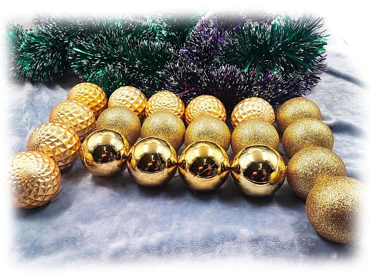 Набор шаров 6 см 20 шт золотой 60AGV20-H09G