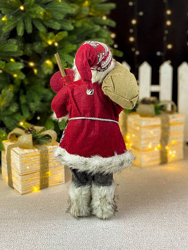 													Дед Мороз  45 см красно-серый 3620RedGray фото 2