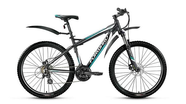 Велосипед горный FORWARD Quadro 2.0 disk 26" 17" 21 ск. черный матовый FORWARD Quadro 2.0 disk 17" ч