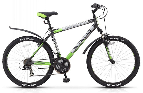 													Велосипед горный хардтейл  STELS Navigator 600 V 26" 18" черно-зеленый LU071294 