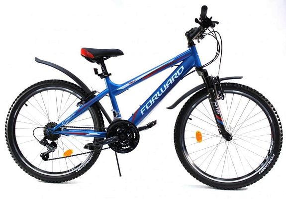 Велосипед горный FORWARD Titan 2.0 24" 14" 18 ск. синий матовый FORWARD Titan 2.0 14" синий матовый 