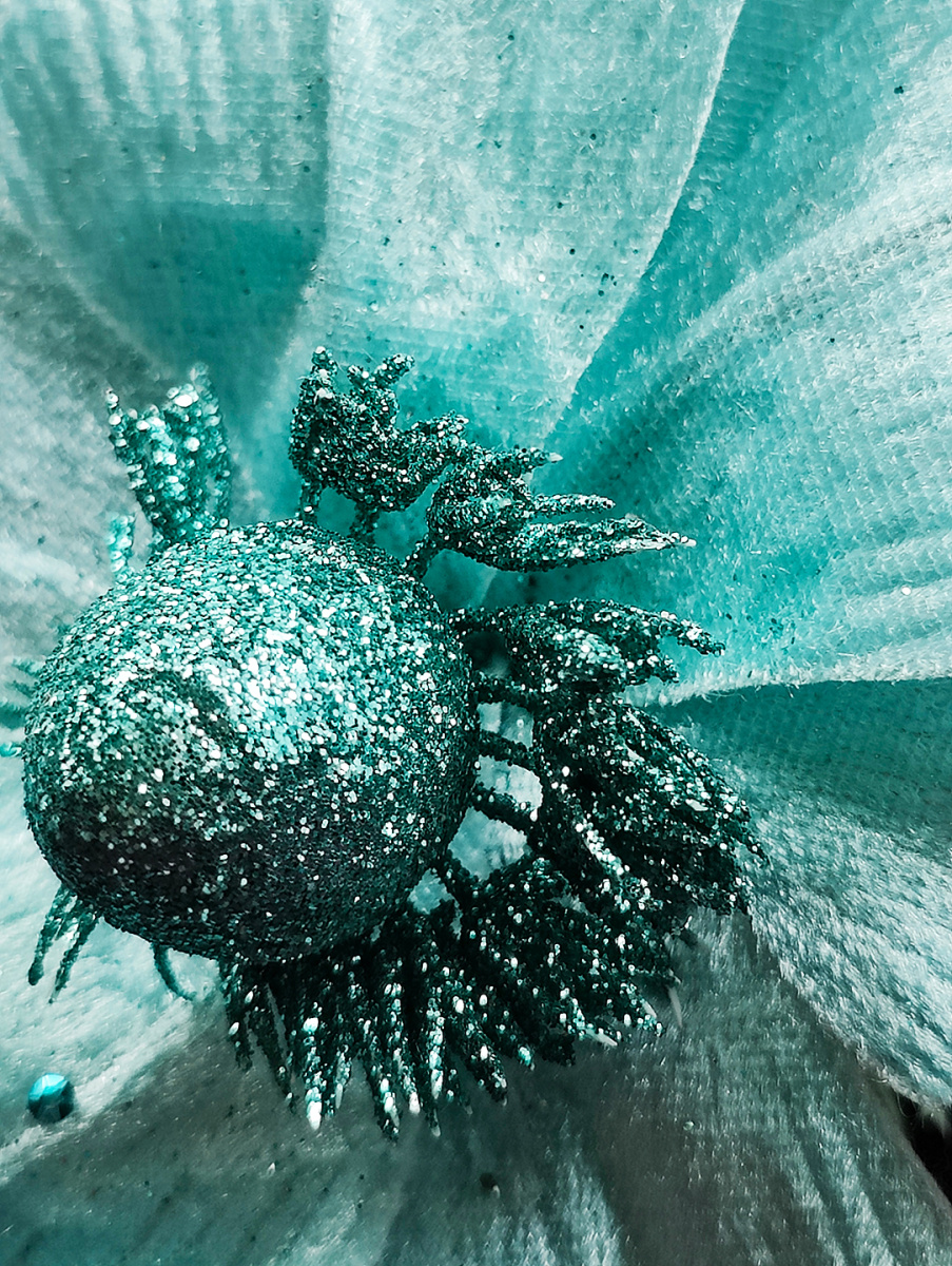 Цветок бирюзовый d 23 см Flo-12-4Bir фото 3 Цветок бирюзовый d 23 см Flo-12-4Bir фото 3