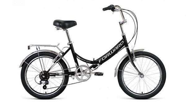 Велосипед городской складной  FORWARD ARSENAL 20 2.0 20" 14" черный/серый RBKW1YF06009 2021
