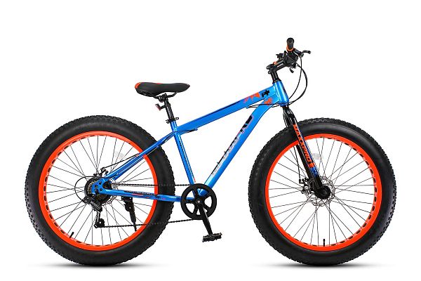 Велосипед Fat Bike MAXXPRO FAT X26 LITE 26" 16,5" 7 ск. сине-оранжевый N2640-2 2021
