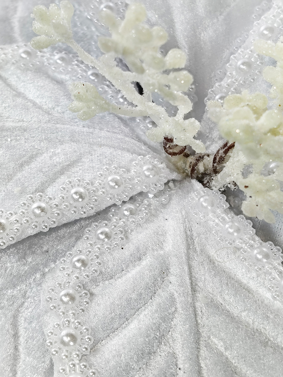 Цветок белый d 26 см MG24584 фото 2 Цветок белый d 26 см MG24584 фото 2