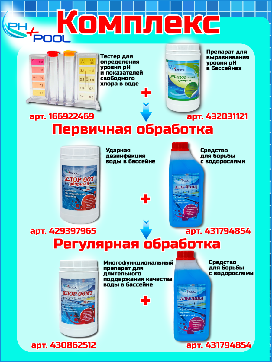 Коагулянт PH+POOL быстрый 1 л. Жидкий 340001/340020 фото 8 Коагулянт PH+POOL быстрый 1 л. Жидкий 340001/340020 фото 8