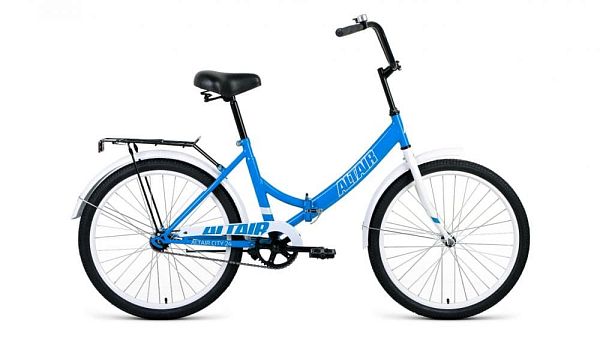 Велосипед городской складной  ALTAIR City 24" 16" голубой/белый  2020