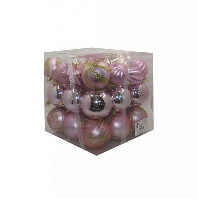 Набор шаров 10 см 32 шт розовый M-360549/P