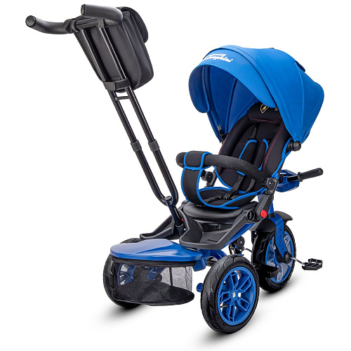 													Детский трехколесный велосипед с ручкой LAMBORGHINI L5B синий L5B фото 5