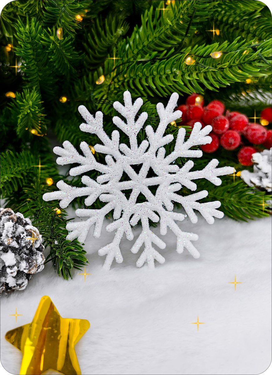 Снежинки белый 8,5 см Снежинки 2-50 фото 4 Снежинки белый 8,5 см Снежинки 2-50 фото 4