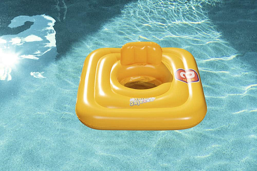 													Плотик для плавания c сиденьем и спинкой трёхкамерный Swim Safe, ступень A, 69х69 см 32050  фото 3